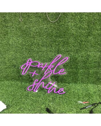 Brighten Up Your Evening Events and Home Space with Parkle Shine Purple LED Neon Sign - Perfect for Bars, Weddings, and Cozy Nights In.