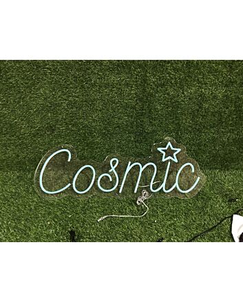 Brighten Up Your Bar, Office, and Wedding with the Celestial Glow of Cosmic Blue LED Neon Sign.