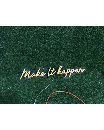 Brighten Your Office, Store, or Wedding: Make It Happen Yellow Custom LED Neon Sign Brings Inspiration Everywhere