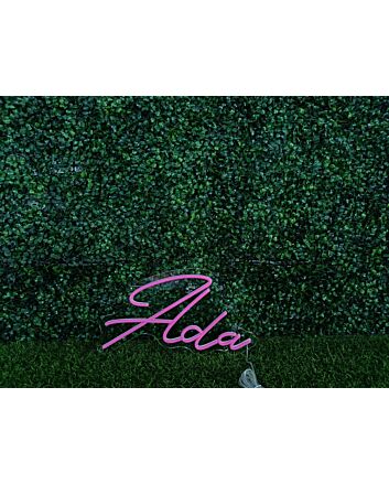 Brighten Your Space: Ada Pink LED Neon Sign for Home, Office, Bars, and Celebratory Events
