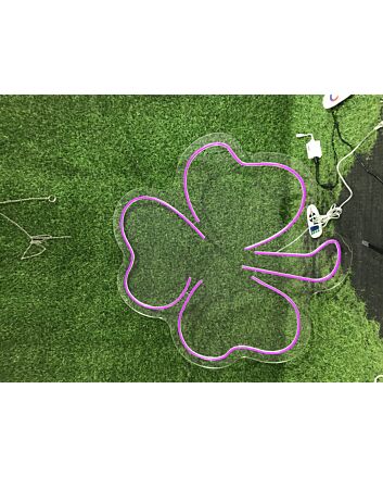 Brighten Up Your Space: Perfect for Weddings, Parties, and Chic Home Decor with Clover Purple Custom LED Neon Sign.