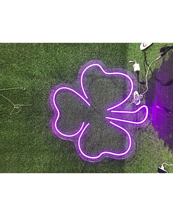 Brighten Up Your Space: Perfect for Weddings, Parties, and Chic Home Decor with Clover Purple Custom LED Neon Sign.
