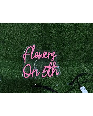 Brighten Your Wedding and Bar Ambiance with Flowers On 5th LED Neon Sign.