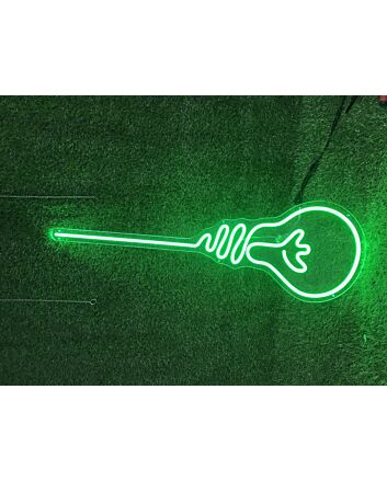Light up Your Home, Office, or Party in Style with the Light Bulb Green LED Neon Sign.