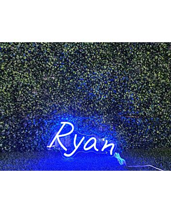 Elevate Your Space with Ryan Blue LED Neon Sign - Perfect for Home Decor, Office Ambiance, and Vibrant Bar Settings