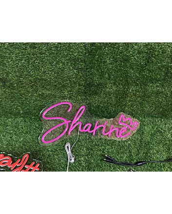 Brighten Up Your Space: Sharine Purple LED Neon Sign for Home Decor, Office Ambiance, and Vibrant Party Settings