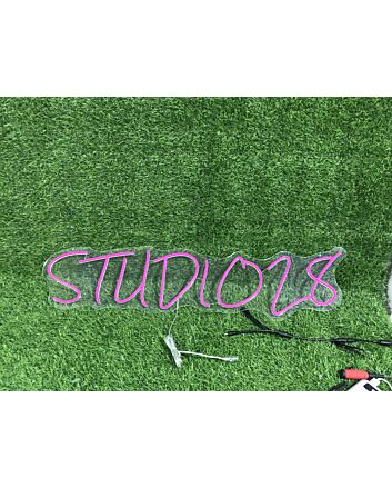 Brighten Up Your Space: Studio 28 Pink LED Neon Sign for Home Decor, Office Vibes, and Party Ambiance.
