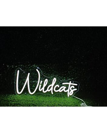 Brighten Up Your Bar, Office, or Game Room with Wildcats White LED Neon Sign.