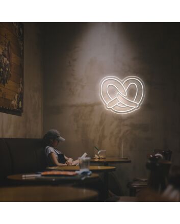 Brighten Up Your Bar, Cafe or Game Room with the Unique Glow of Pretzel LED Neon Sign.