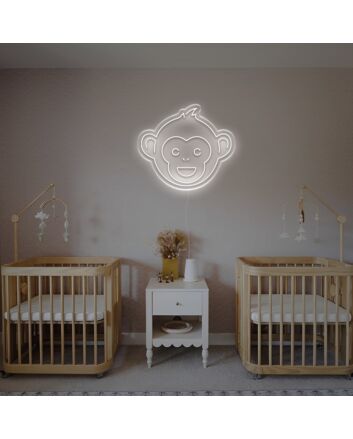 Brighten Up Your Space: Cute Monkey Head LED Neon Sign for Bars, Bedrooms, and Playful Office Decorations