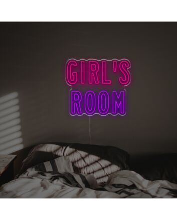 Brighten Your Space: Girls Room LED Neon Sign Perfect for Bedroom, Playroom, and Birthday Celebrations
