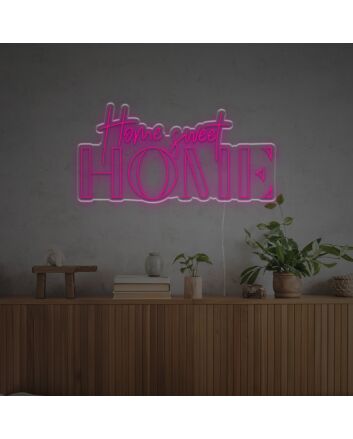 Brighten up Your Space: Home Sweet Home By Rome Font LED Neon Sign for Home Decor, Bars, and Weddings.