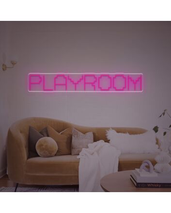 Brighten Up Your Play Space: Playroom By Digital Font LED Neon Sign for Kid&#039;s Rooms, Game Zones, and Family Parties