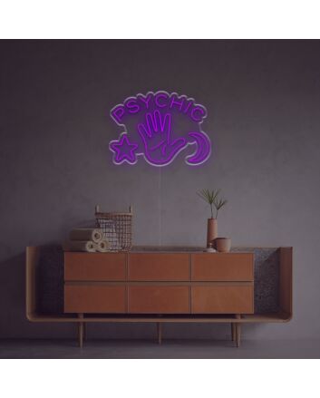 Add a Mystical Glow to Your Home, Office, or Yoga Space with the Psychic Woth Star And Moon LED Neon Sign.