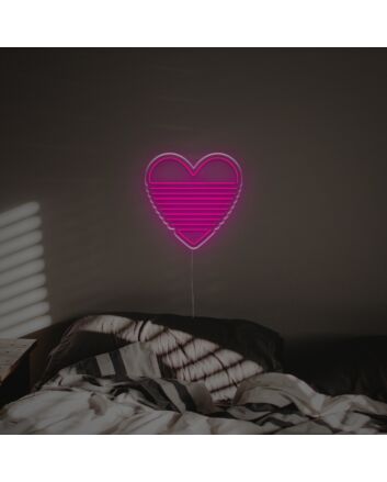Add a Touch of Love to Your Wedding, Bedroom, or Valentine&#039;s Day Celebration with Rippling Heart LED Neon Sign.