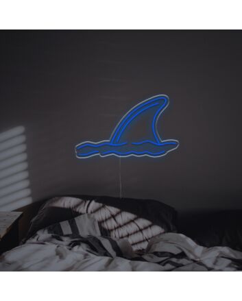 Brighten Up Your Bar, Office, or Beach House with the Shark Fin LED Neon Sign.