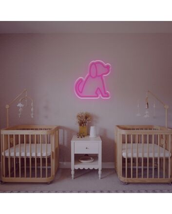 Brighten Your Child&#039;s Space and Celebrate in Style: Sitting Puppy For Kid Room LED Neon Sign Perfect for Nursery Decor, Birthday Bash, and Play Area Enhancement.