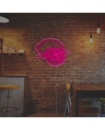 Brighten Up Your Bar, Kitchen, or Summer Event with the Sliced Lemon LED Neon Sign.