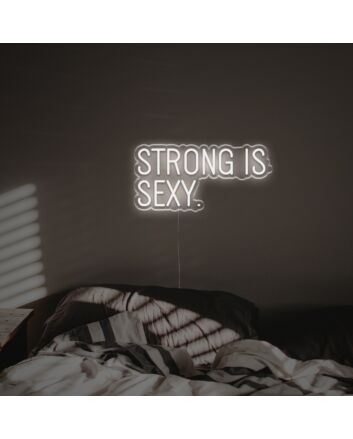 Elevate Your Gym, Bar, or Home Decor with the Strong Is Sexy LED Neon Sign – Perfect for Motivational Ambiance and Celebrations.