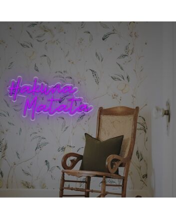 Elevate Your Space: Hakuna Matata For Home Decor LED Neon Sign, Perfect for Offices, Stores, Bars, Weddings, and Parties.