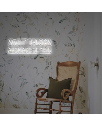Brighten Up Your Bedroom or Create a Dreamy Ambiance at Weddings with the Sweet Dreams Are Made Of This LED Neon Sign.