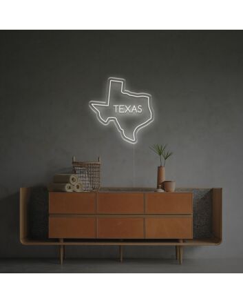 Brighten Your Space: Texas State Outline LED Neon Sign for Bars, Offices, and Home Decor Enthusiasts