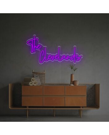 Brighten Up Your Space - The Clevelands LED Neon Sign for Bar, Office, and Home Decor Elegance.