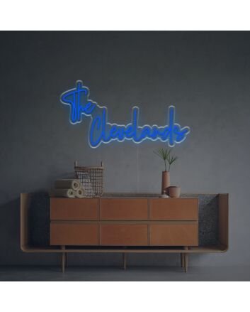 Brighten Up Your Space - The Clevelands LED Neon Sign for Bar, Office, and Home Decor Elegance.