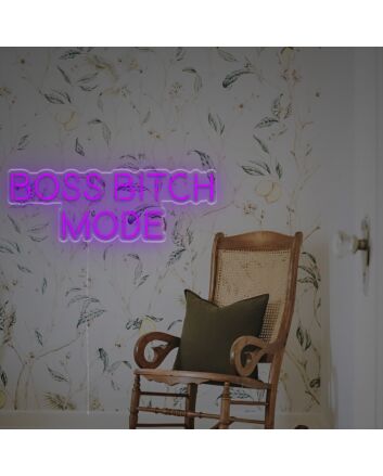 Brighten Up Your Office, Store, or Bar Ambiance with the Boss Bitch Mode LED Neon Sign.