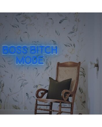 Brighten Up Your Office, Store, or Bar Ambiance with the Boss Bitch Mode LED Neon Sign.