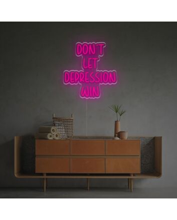 Brighten Your Space: Dont Let Depression Win LED Neon Sign, Perfect for Home Decor, Office Motivation, and Inspiring Store Displays