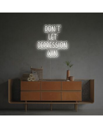 Brighten Your Space: Dont Let Depression Win LED Neon Sign, Perfect for Home Decor, Office Motivation, and Inspiring Store Displays