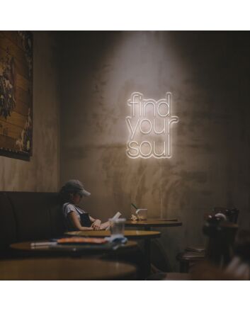 Brighten Your Special Moments: Fing Your Soul LED Neon Sign for Weddings, Parties, and Cozy Home Vibes.