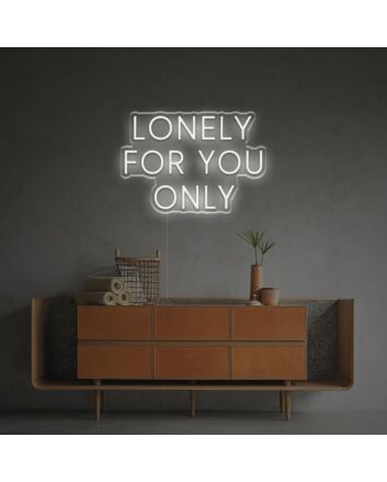 Bring romance to weddings, bedrooms, and date nights with the Lonely For You Only LED Neon Sign.