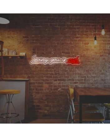 Brighten Your Romantic Evenings and Weddings: Loving You Is Red LED Neon Sign for Unforgettable Moments