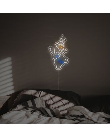 Bring magical warmth to your children's rooms, parties, and holiday celebrations with Olaf In The Frozen LED Neon Sign.