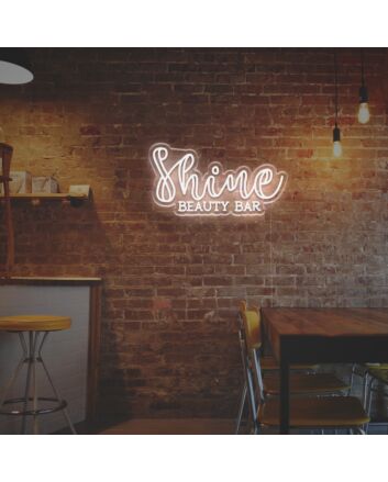 Elevate Your Space: Shine Beauty Bar LED Neon Sign Perfect for Home Decor, Chic Bars, and Trendy Office Vibes.