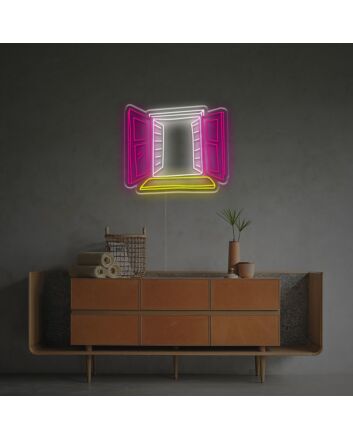 Bring a Vibrant Glow to Your Room, Office, or Bar with the Window View LED Neon Sign.