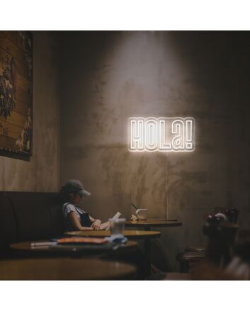 Brighten Up Your Space: Hola For Home Decor LED Neon Sign Perfect for Offices, Bars, and Romantic Weddings.