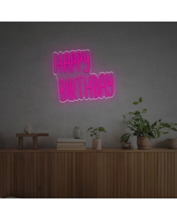 Elevate Celebrations at Home, Office, and Beyond with the Happy Birthday For Family LED Neon Sign.