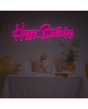 Brighten Celebrations in Style: Happy Birthday For Home Decor LED Neon Sign Perfect for Parties and Special Occasions