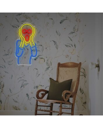 Bring an artistic glow to your living space, gallery, or café with The Scream Edvard Munch LED Neon Sign.