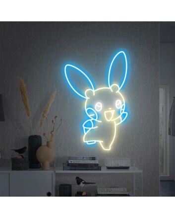 Brighten Up Your Kids' Bedroom or Add a Whimsical Touch to Parties with the Anime Rabbit Cat Neon Light Wall Lights Led Neon Sign.