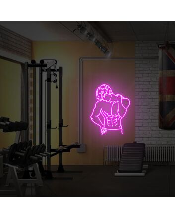 Power Up Your Workout Space: Body Building Neon Sign for Fitness Room, Gym, and Home Decor, Perfect for Office Motivation and Sports Bars.