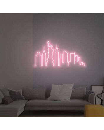 Brighten Your Space: City Skyline Neon Sign Boston Skyline Gift New York Skyline Sign, Perfect for Office, Home Decor, and Urban-Inspired Events