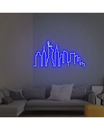 Brighten Your Space: City Skyline Neon Sign Boston Skyline Gift New York Skyline Sign, Perfect for Office, Home Decor, and Urban-Inspired Events