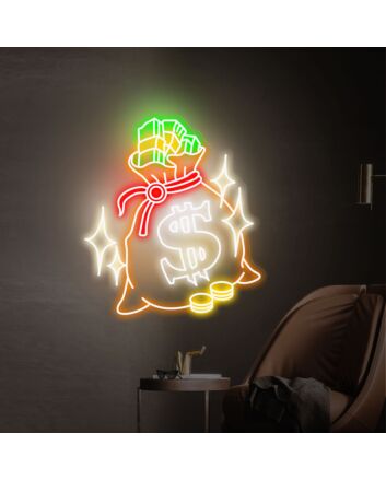 Brighten Up Your Game Room, Office, or Store with the Versatile Dollar Money Neon Light Decor for a Unique Ambiance.