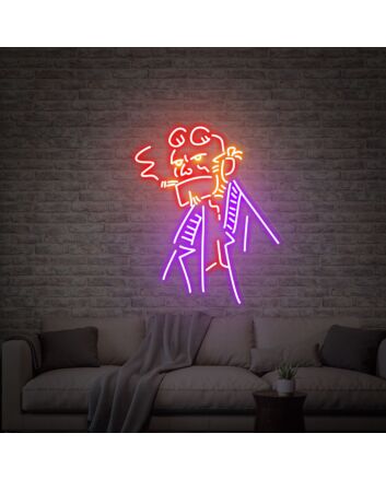 Brighten Up Your Space: Fantastic Four Hellboy Neon Sign Wall Decor for Home, Office, and Entertainment Venues