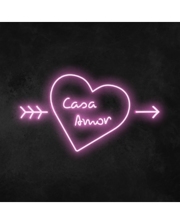 Customize Casa Amor Heart Neon Sign