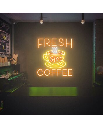 Brighten Your Cafe, Bar, or Home with the Fresh Coffee Shop Sign Cafe Neon Sign: Perfect for Creating a Warm Ambiance in Any Space.